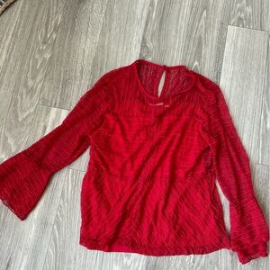 New York and company fun lace red top